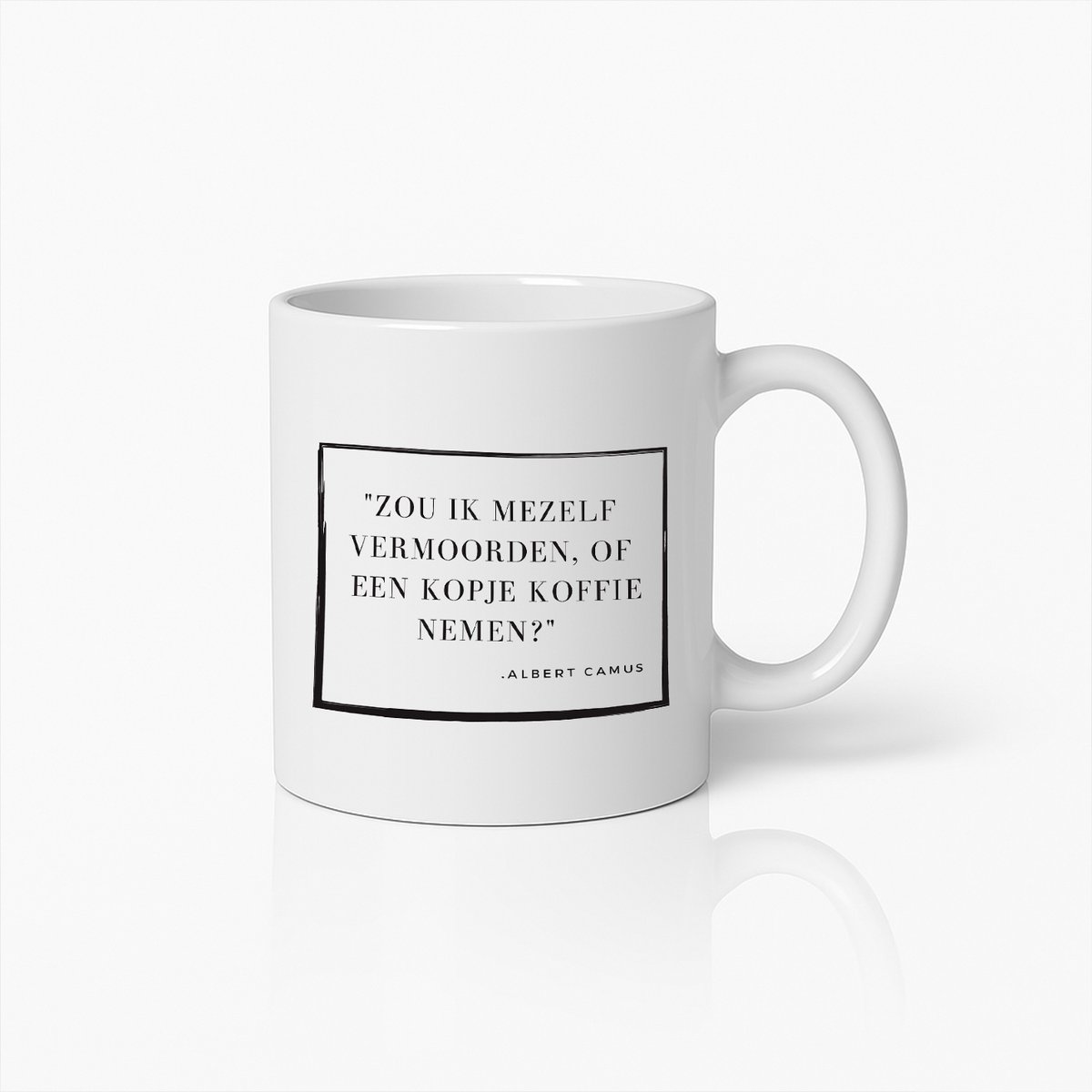 Filosofische Quote Koffiemok – Albert Camus Inspiratie – Denkwaardige Nederlandse Design