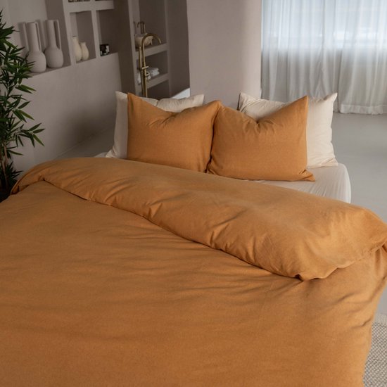Kayori Showa Dekbedovertrek Flanel - 240x200-220 + 2 slopen - Lits-jumeaux - Goud