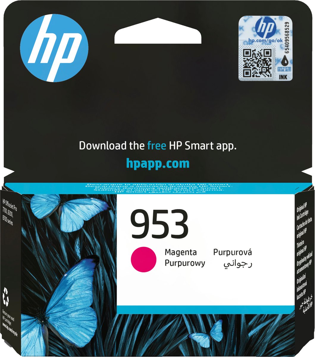 HP 953 Magenta Original Ink Cartridge - [F6U13AE]