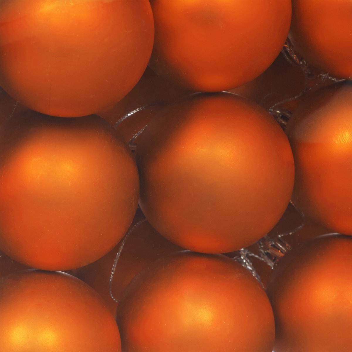 kerstballen set van 50 - Ø 6 cm - mat - kunststof - oranje – foto 5