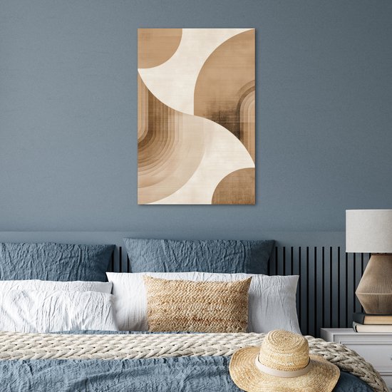 Affiche 60x90 cm - Rétro - Géométrique - Tons terre - Posters - Décoration chambre - Décoration murale salon - Décoration murale chambre