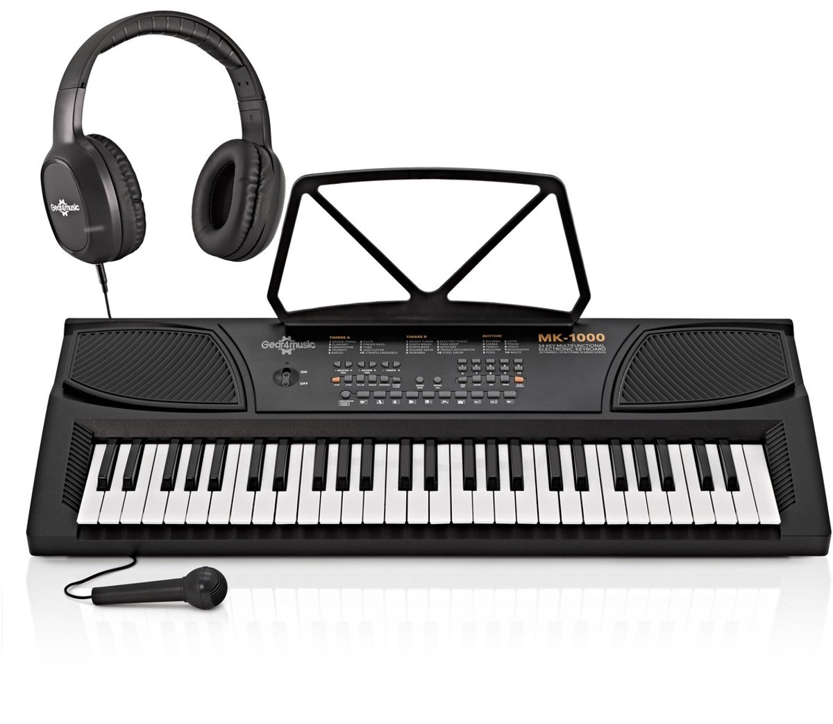 MK-1000 54-Toets Draagbaar Keyboard van Gear4music - Starterspakket