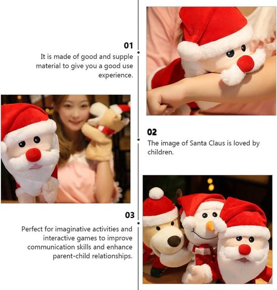 Allecto plus - Kerstman Marionet Opbergtas voor Baby Poppen - Opslag van Pluche Baby Speelgoed - Educatief Speelgoed — afbeelding 5