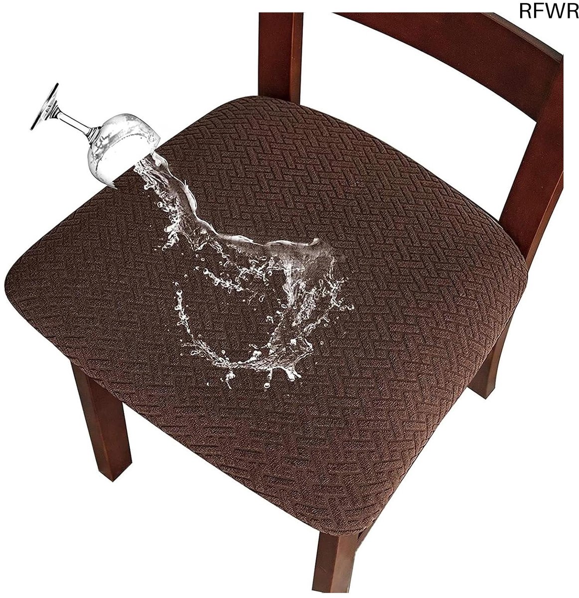 RFWR® Waterdichte Eetkamerstoelhoezen - Beschermende Hoes voor Eetkamerstoelen - Jacquardstof - 2 Stuks