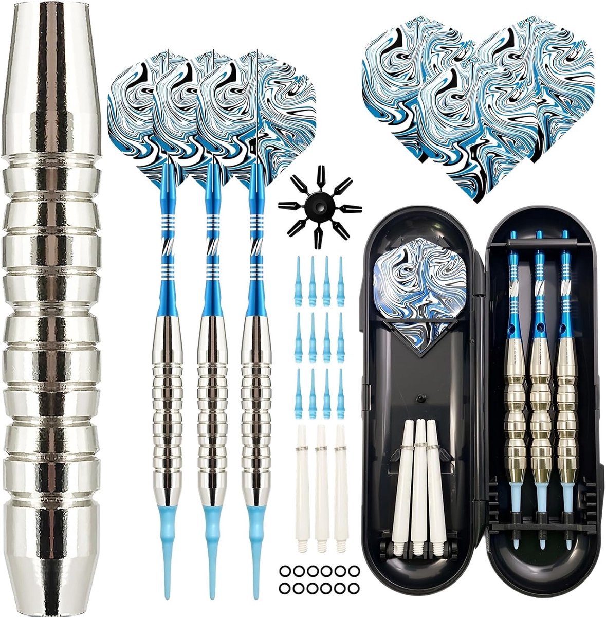 Professionele Dartpijlen - 18 gram - 3 stuks - Kunststof punt