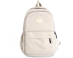 ZoeZo Design - Rugzak - Unisex Schooltas - Waterdicht - Crème/Wit - Voor School & Outdoor