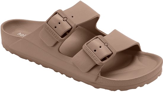 Holster Holster Sundreamer - Vegan Slides - Podologisch Goedgekeurd Slipper BRUIN - Maat 41