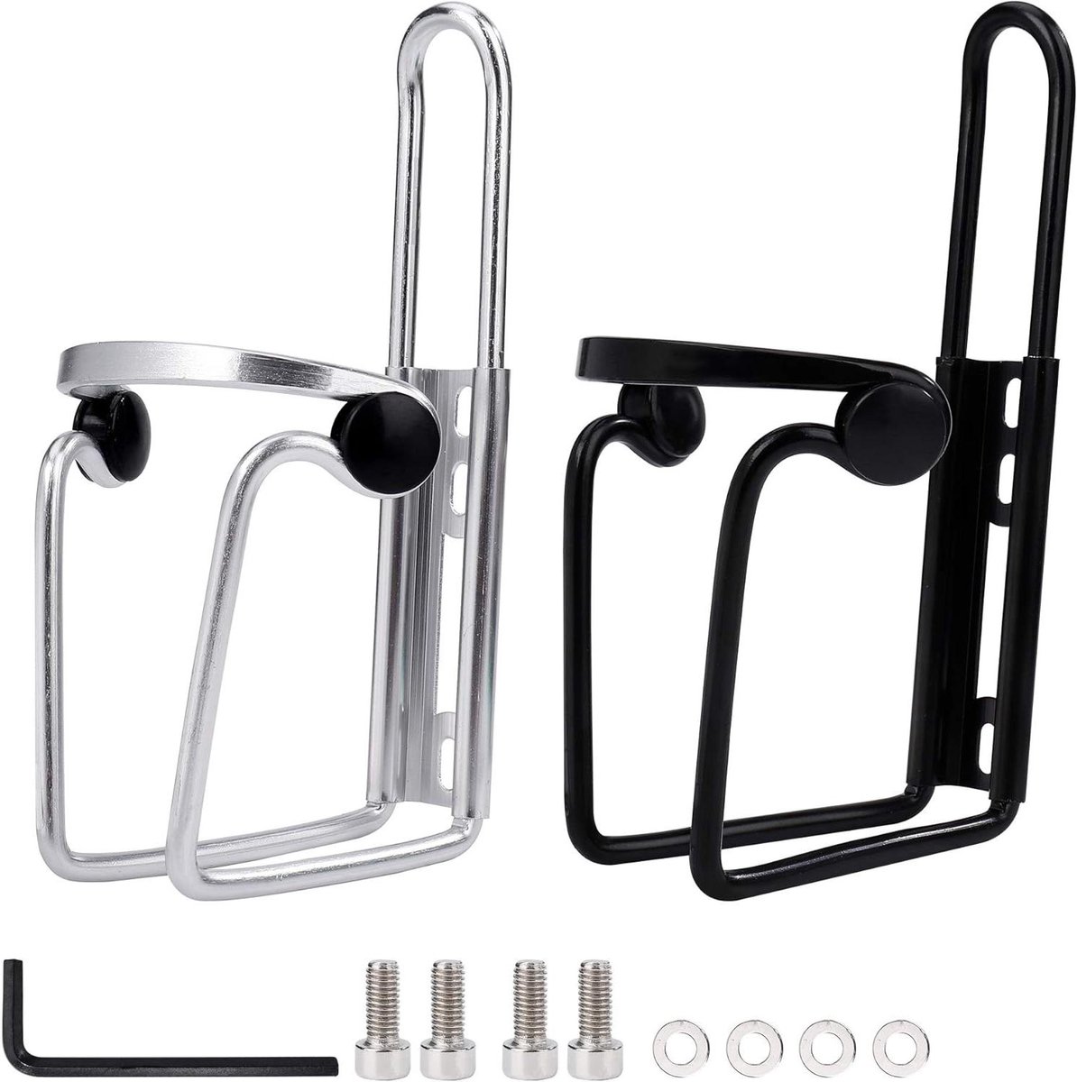 Fiets Bidonhouders van Lichtgewicht Aluminium voor Fietsen - Set van 2 - Geschikt voor Outdoor Activiteiten