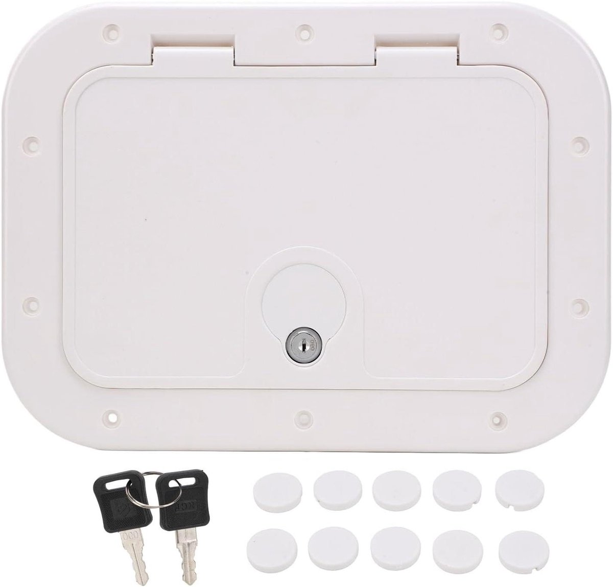 Allecto Plus - 12 X 8 Bootluik met Veiligheidsslot en Sleutel voor Boot Jacht - Waterdichte Dekselafdekking