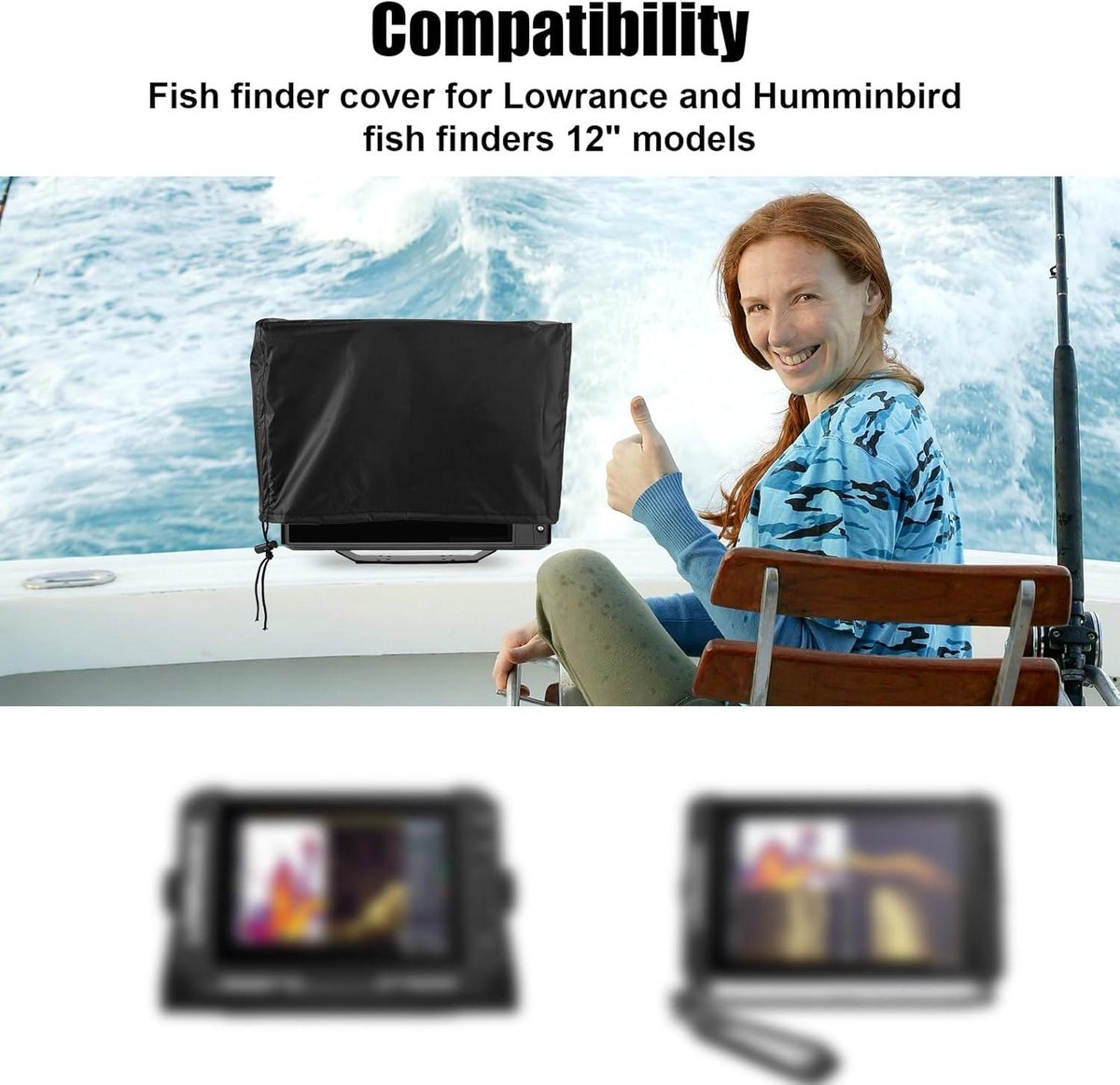 Allecto Plus - Waterdichte Fishfinder Hoes voor Vissen - Dieptebeschermhoes van 210D Oxford-Stof - Bescherming voor Scherm en Apparaat