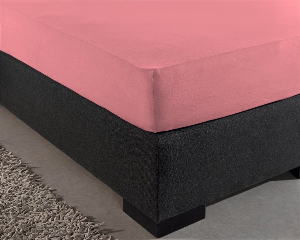 Ibenzoa® Zacht en Comfortabel Jersey Hoeslaken in Roze - 200 x 200 cm