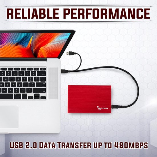 RFWR® Draagbare externe harde schijf 1TB - USB 2.0 - 2,5 inch HDD voor pc, laptop, Mac en Chromebook van Merkloos — afbeelding 5