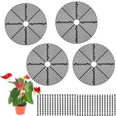 Bloempot, afdekking, 19 cm, 2 stuks, plantenbescherming, kat, milieuvriendelijk plantenbeschermingsrooster, niet giftig, voor kinderen en huisdieren, bescherming van planten thuis tegen omvallen