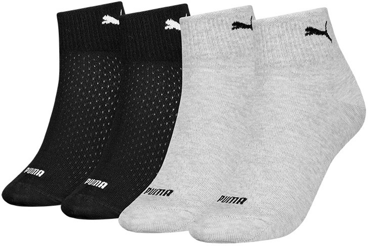 PUMA dames 4P quartersokken & Multicolor