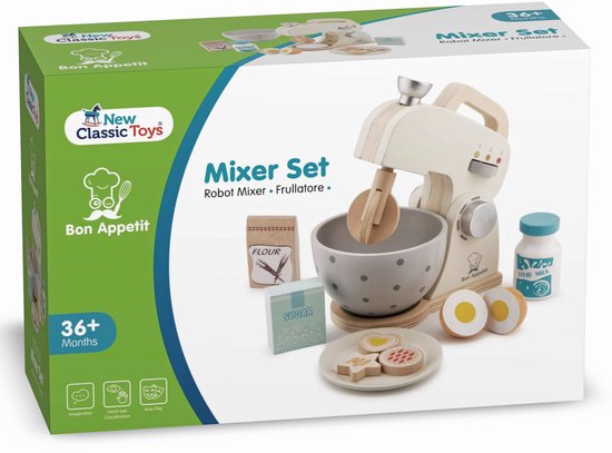 New Classic Toys - Ensemble - Robot Mixer - Blanc
