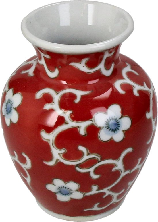 Vase HD Collection Porcelaine Rouge 9,5x9,5x12cm