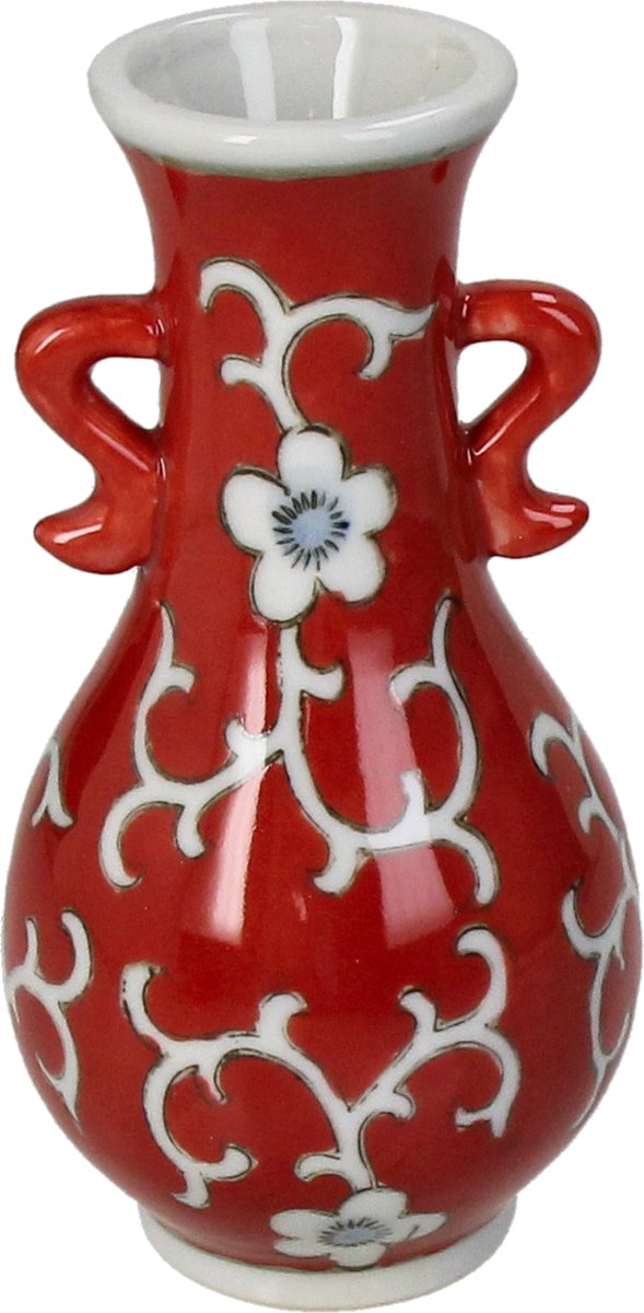 HD Collection Vaas Porselein Rood 8x8x15,5cm Red