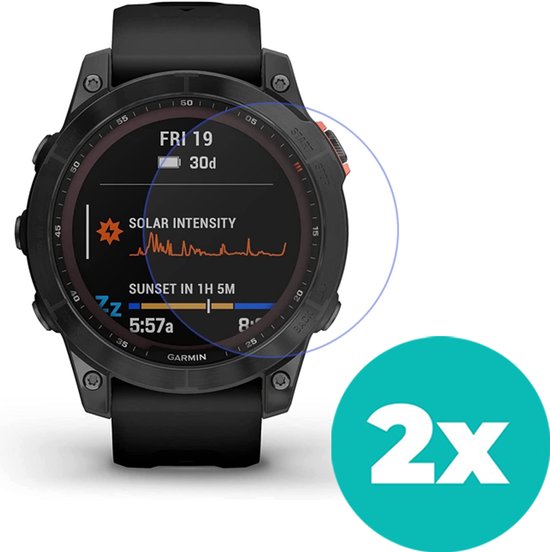 Protecteur d'écran Garmin Fenix 7 - 2 pièces - Convient pour Garmin Fenix 7 & 7 Solar - Protection écran smartwatch - Plaque de protection protecteur d'écran Garmin Fenix 7 - 2 pièces