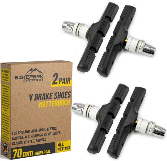 Kit de Chaussures pour femmes de frein BikePeak V -Brake Matterhoch 70 mm, 2 pièces