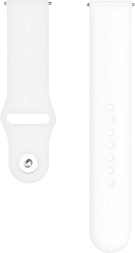 Bracelet Strap-it adapté au Samsung Galaxy Watch 5 40 mm bracelet en silicone lumineux (blanc) - Bracelet en silicone Galaxy Watch 5 40 mm - Incl. protection d'écran - Étui de protection pour étui - Étui rigide transparent à couverture complète
