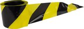 signalisatielint zwart - geel 70 mm x 100 meter EXTRA STRONG