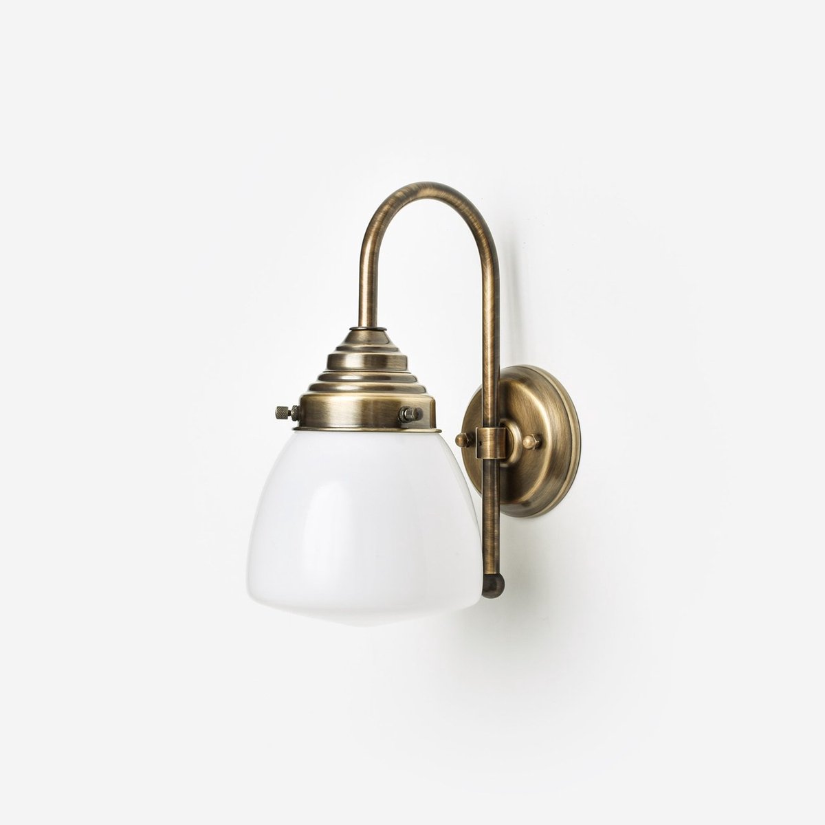 Wandlamp Schoolbol Small Meander Brons - Art Deco Trade