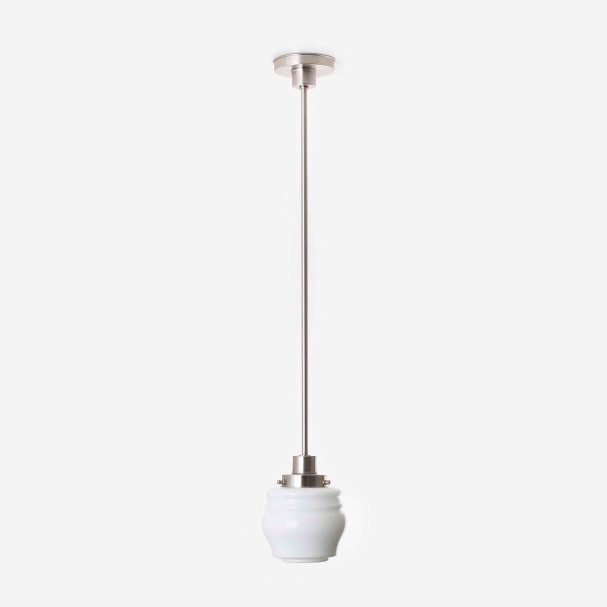 Hanglamp Bloemknop 20's Matnikkel - Art Deco Trade