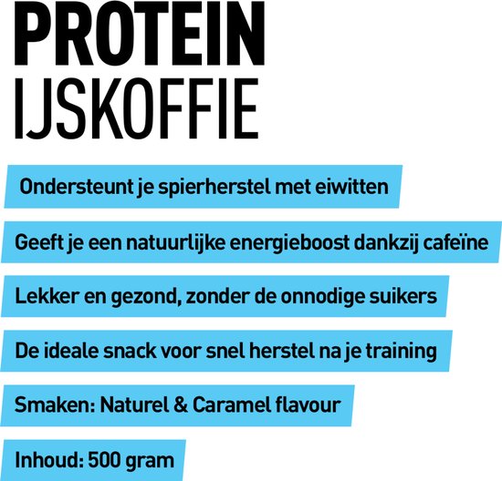 Kosso Nutrition - Protein Ijskoffie - Caramel - 21g Eiwit - Eiwitrijke Ijskoffie - 500g — afbeelding 2