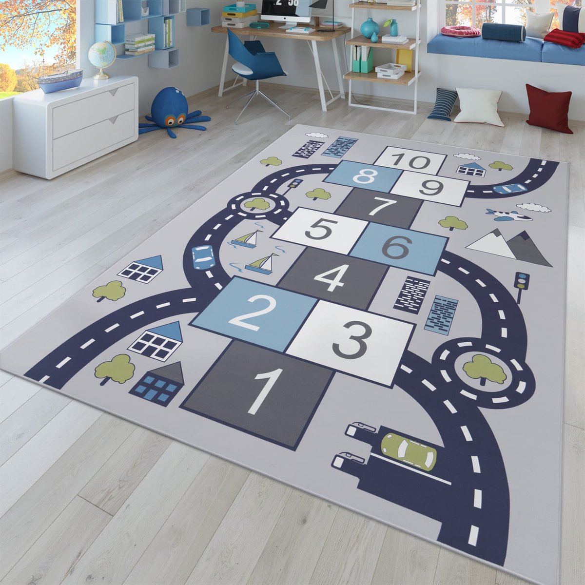 Kinderkamertapijt tapijt jongen meisje kinderkamertapijt baby antislip straat