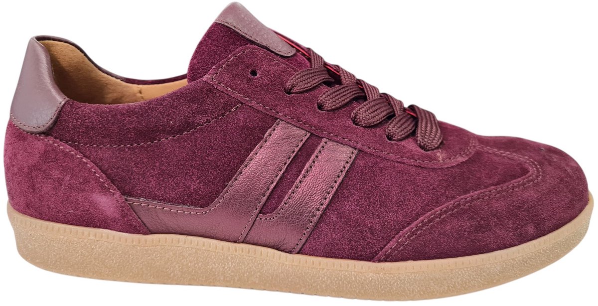 Gabor Aubergine Suede Dames Sneakers - Aubergine - 38.5