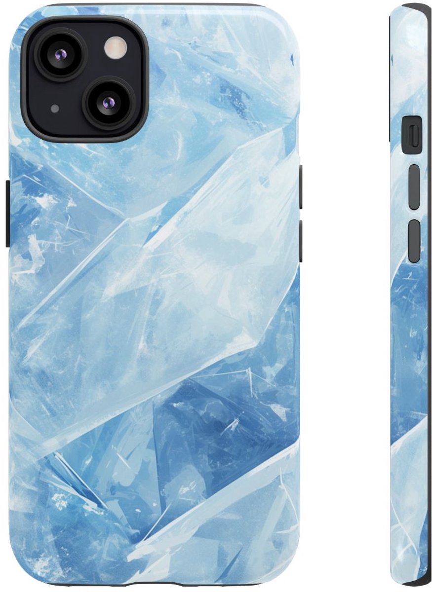 Blauwe IJstextuur – Telefoonhoesje Geschikt voor iPhone 13