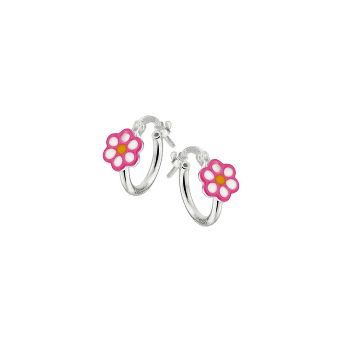 Yep! oorringen bloem - 12 mm - Zilver