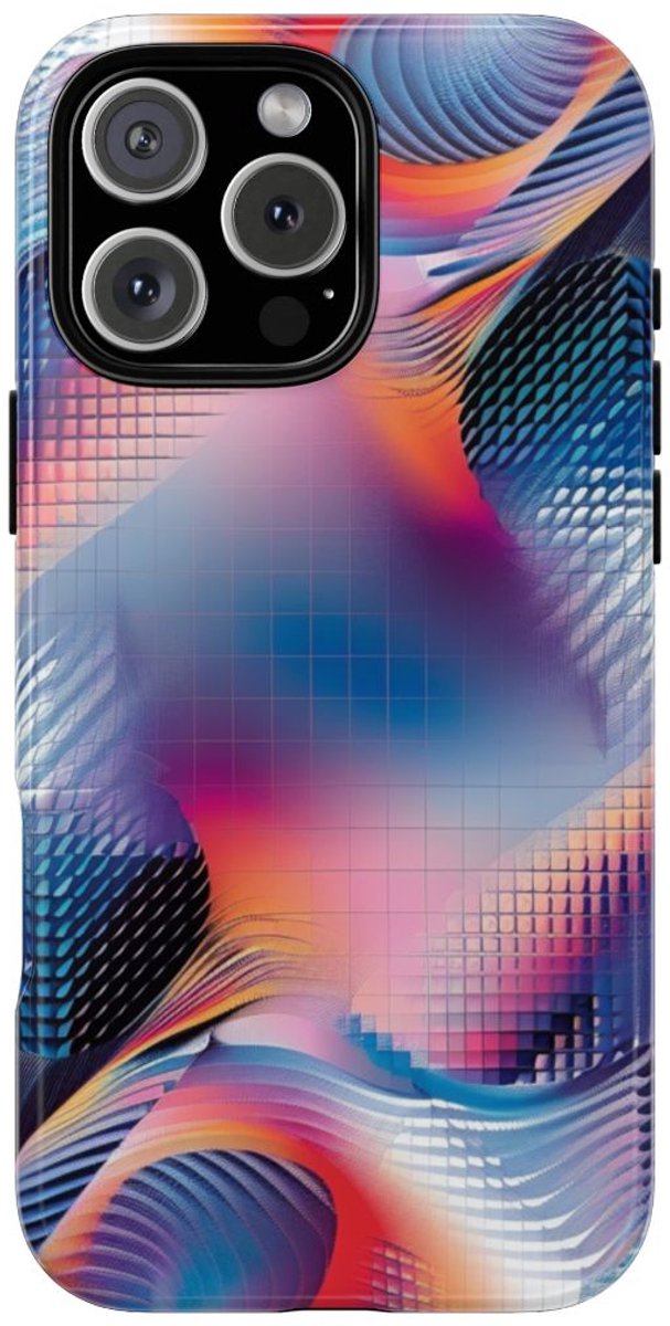 Kleurrijk Abstract Geometrisch Patroon – Telefoonhoesje Geschikt voor iPhone 16 Pro Max