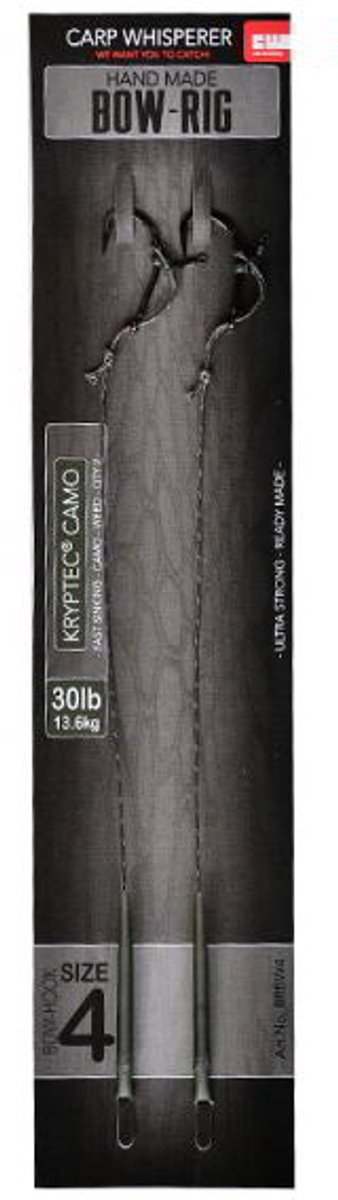 Carp Whisperer - Bow rig - Haak maat: 4 - 2 stuks - Weed