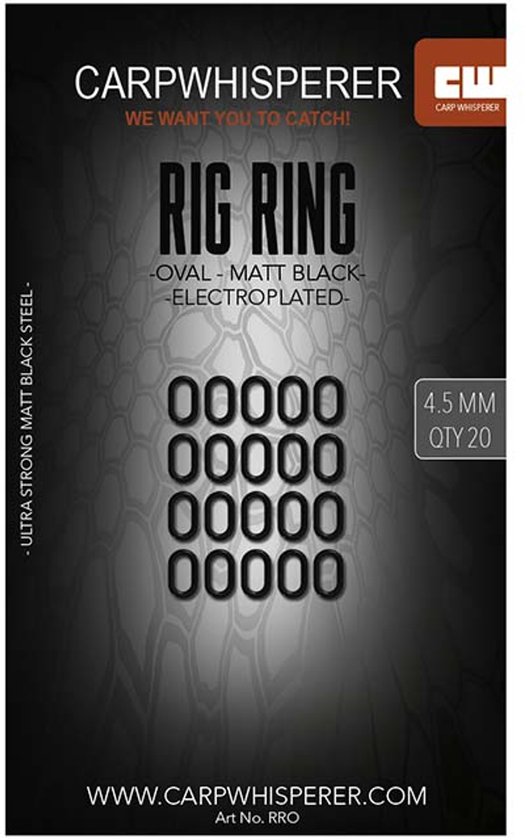 Carp Whisperer - Oval Rig Ring 4.5mm (20st) van Merkloos — afbeelding 2
