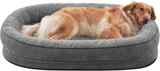 JOYELF XLarge traagschuim hondenbed, orthopedisch hondenbed en bank met afneembare wasbare hoes en pieper speelgoed als geschenk