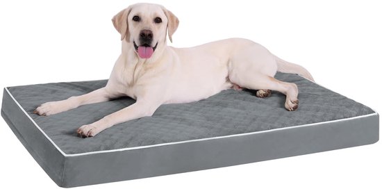 KSIIA Hondenkussen voor kleine honden, hondenbed voor binnen, 60 x 45 cm, antislipbodem, machinewasbaar, hondenmatras, donkergrijs KSIIA Hondenkussen voor kleine honden, hondenbed voor binnen, 60 x 45 cm, antislipbodem, machinewasbaar, hondenmatras, donkergrijs
