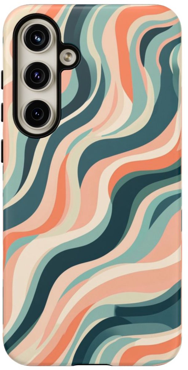 Draaiende Pastellijnen – Telefoonhoesje Geschikt voor Galaxy S24 Plus