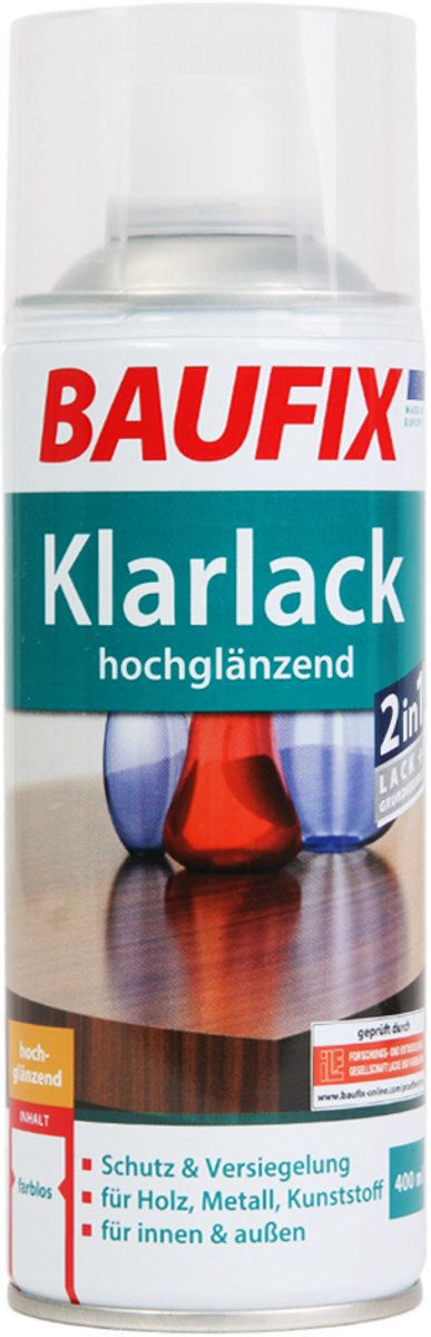 Blanke lak spuitbus kleurloos glanzend