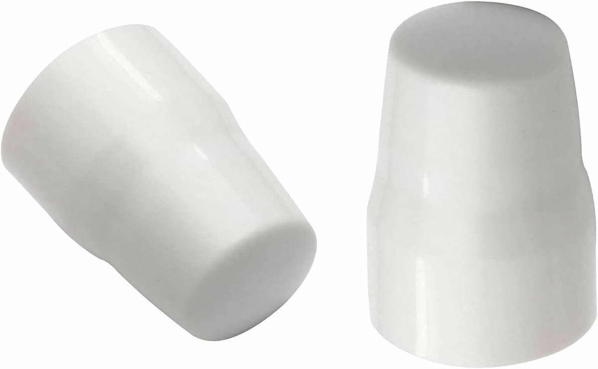 Universele Push-Fit Radiatorafsluitkap - Set van 2 stuks in Wit Plastic
