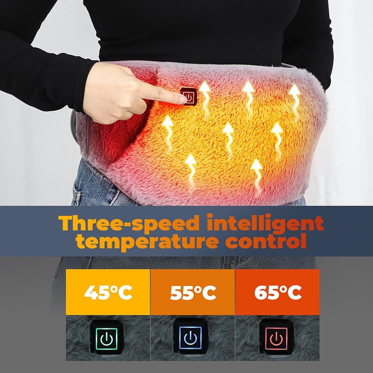 Verwarmingsriem met USB-aansluiting - Elektrisch en draagbaar massagekussen voor de onderrug - Verlicht pijn - USB-handwarmer — cadeau in Cadeau-ideeën - foto 5