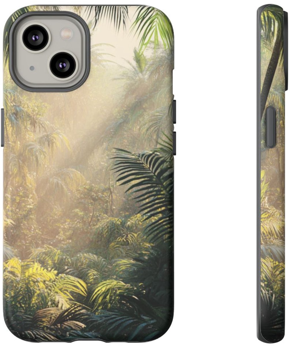 Tropisch Bos in Zonlicht – Telefoonhoesje Geschikt voor iPhone 14