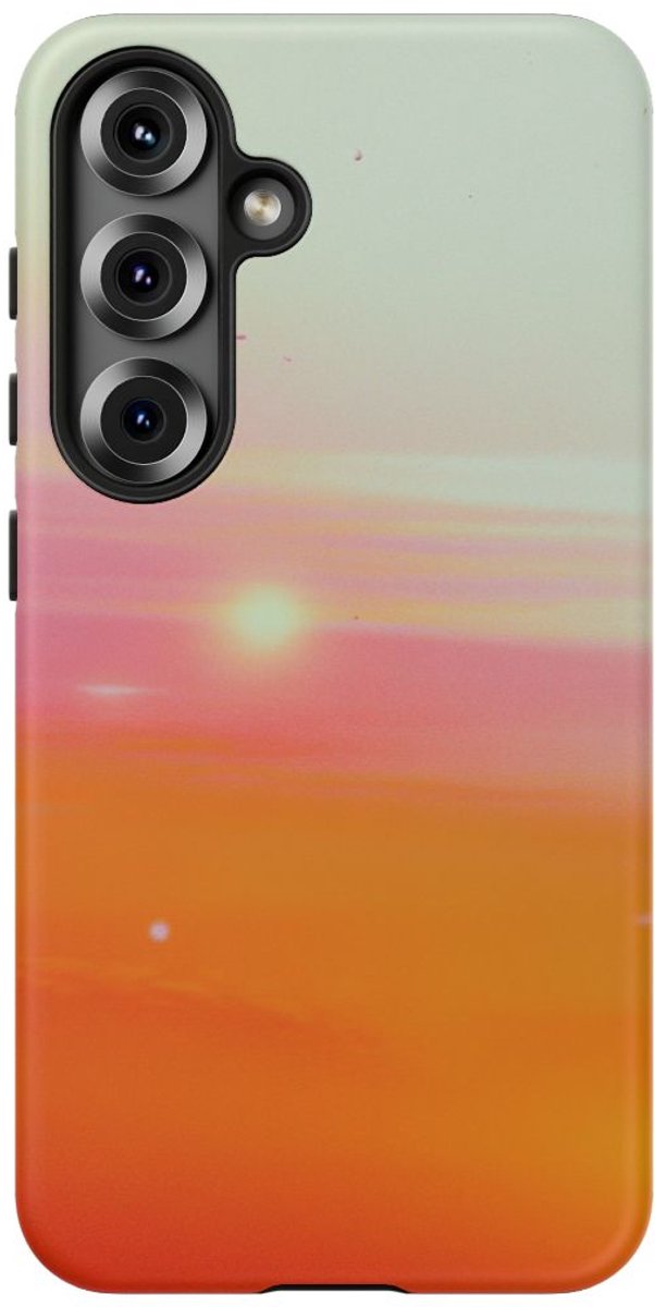 Abstracte Zonsondergang met Kleuroverloop – Telefoonhoesje Geschikt voor Galaxy S25