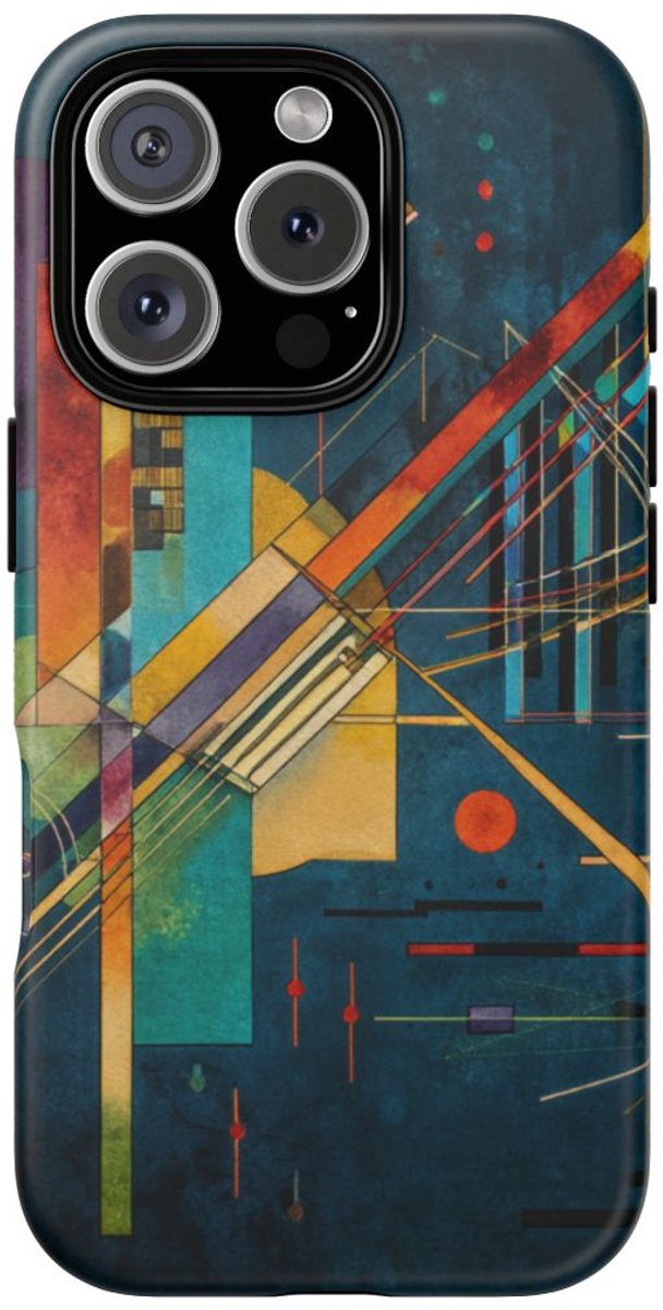 Abstracte Geometrische Kunst – Telefoonhoesje Geschikt voor iPhone 16 Pro