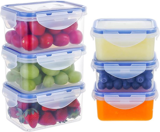 Quid Frost Set van 3 luchtdichte voedselcontainers met deksel, rechthoek, magnetronventiel, BPA-vrij, glas Quid Frost Set van 3 luchtdichte voedselcontainers met deksel, rechthoek, magnetronventiel, BPA-vrij, glas