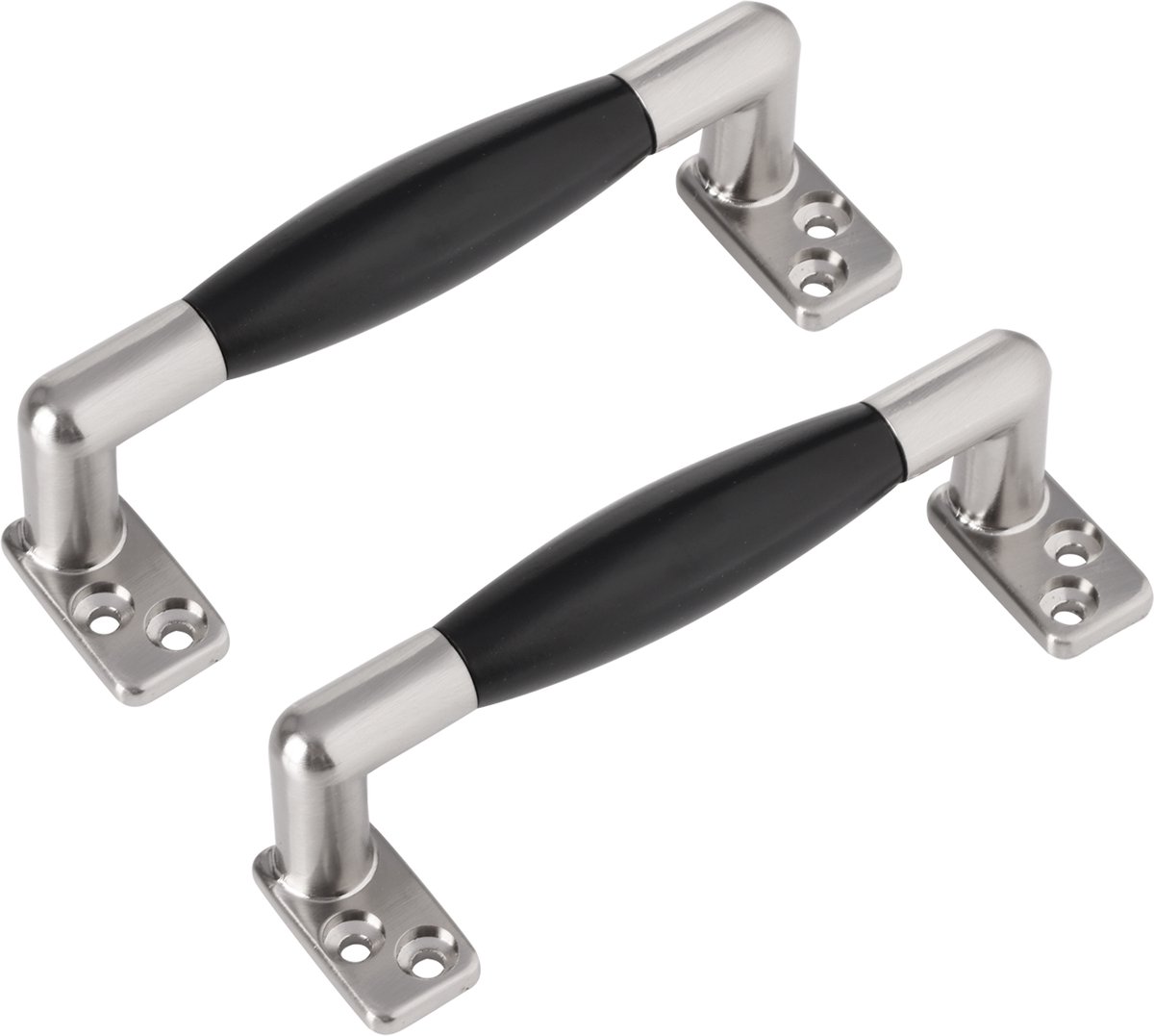 Differnz Haarlem meubelgreep - 96 mm - mat chroom/zwart