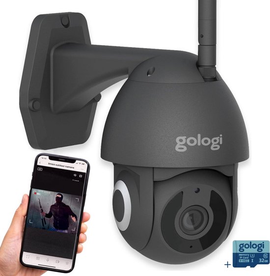 Gologi Superior Beveiligingscamera 3K Nachtzicht Zwart - Gologi - €69,95