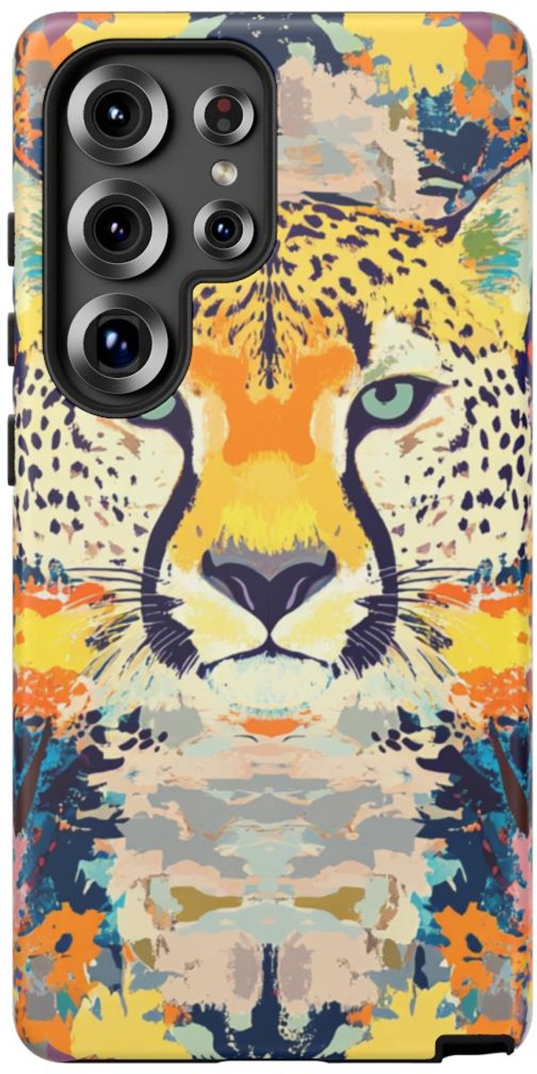 Abstracte Cheetagezicht Patroon – Telefoonhoesje Geschikt voor Galaxy S25 Ultra