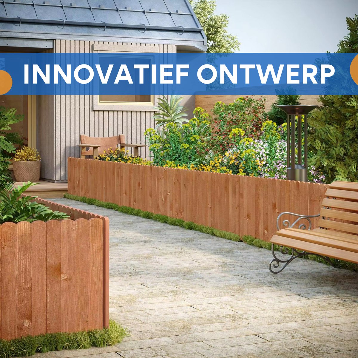 Nature Flexibele borderrand 14 cm x 15 m Nature Flexibele borderrand 14 cm x 15 m