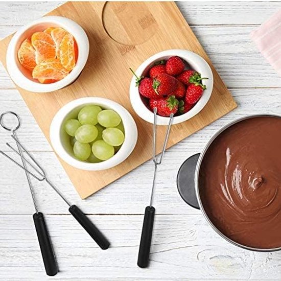 10 Stuks Roestvrij Staal Chocolade Dompelvork Set - Chocolade Vork - DIY Bakken - Bonbons - Fruit - Snoep - Cake - Fondue — afbeelding 5